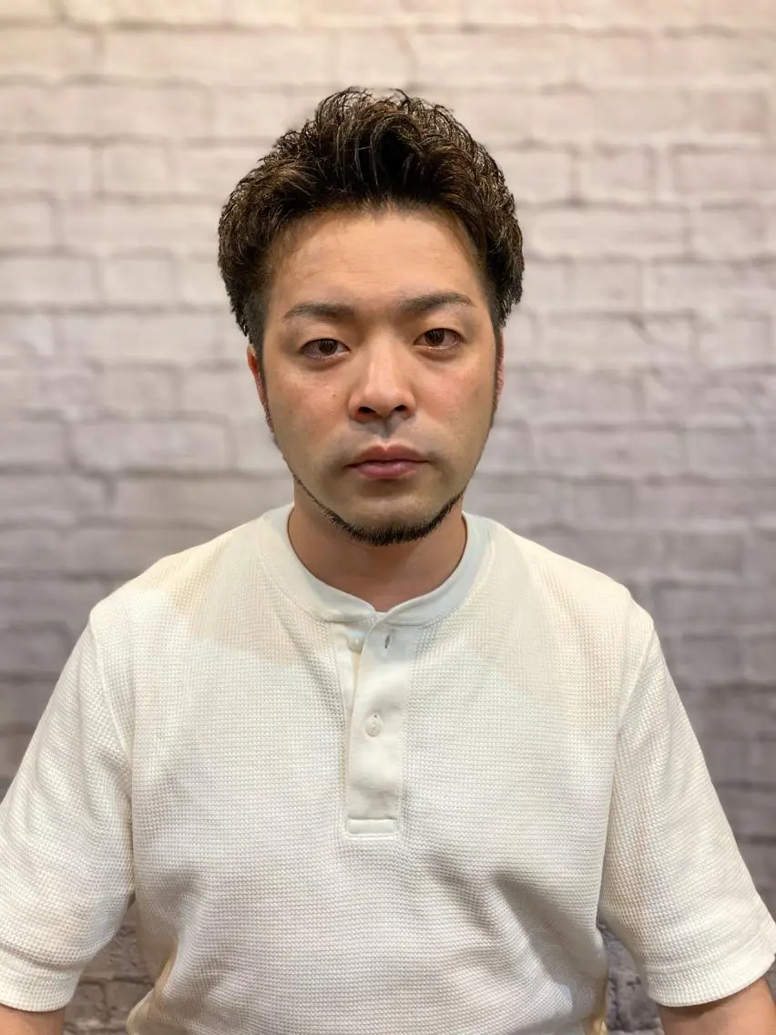 ショート カラー パーマ メンズ カット パーマ お客様満足度NO.1 小林真弥のヘアスタイル