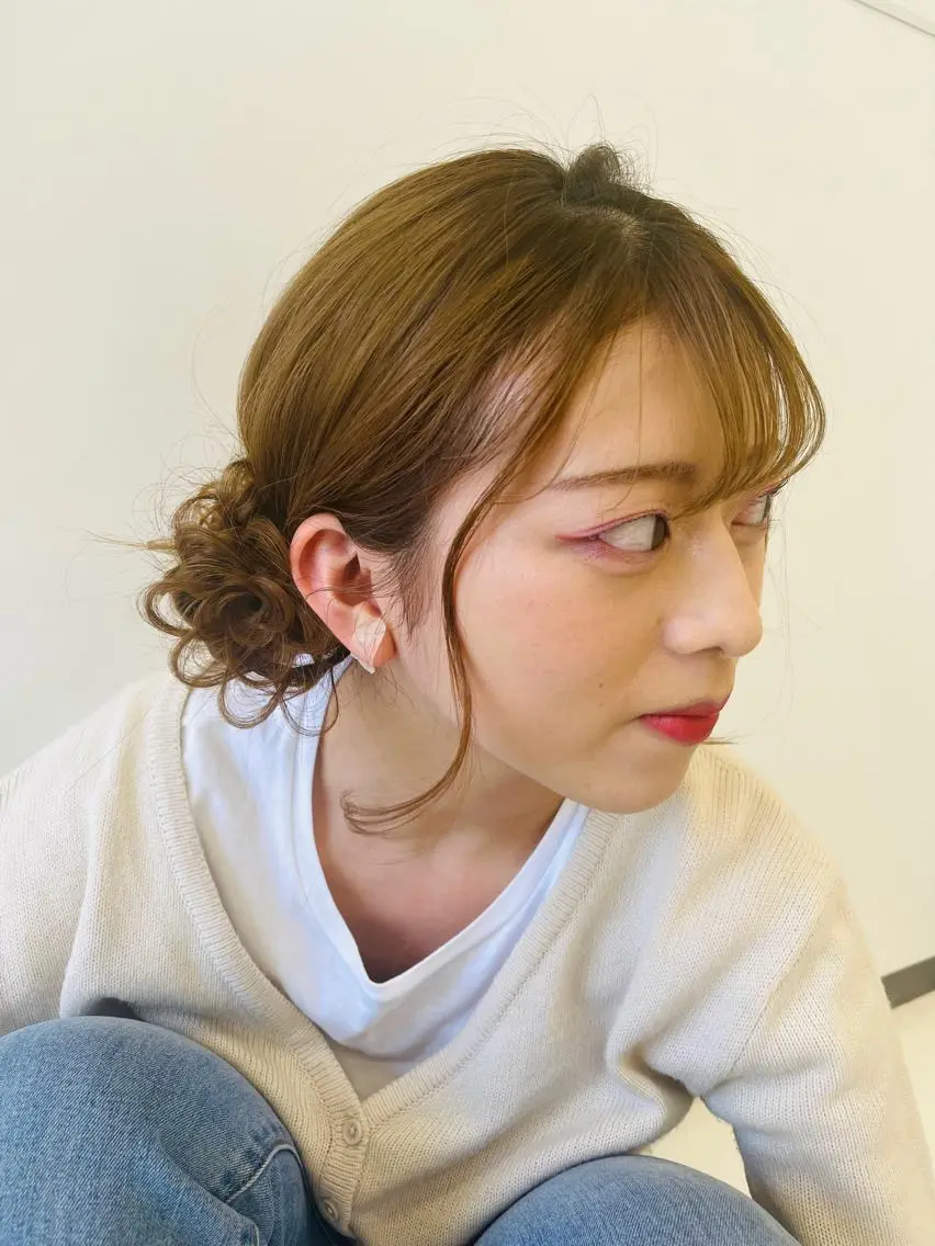 ミディアム ヘアアレンジ 🦎今川 かりん🦎のヘアスタイル
