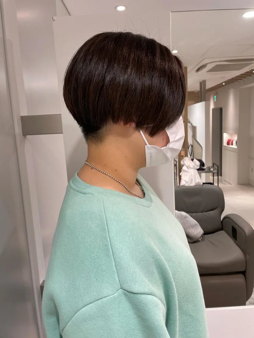 ショート ショートヘア 太田ありさ クリーミーヘアカラーのヘアスタイル