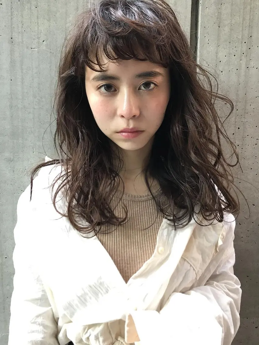 セミロング カラー カット ヘアカラー トリートメント 一ノ瀬 暁のヘアスタイル