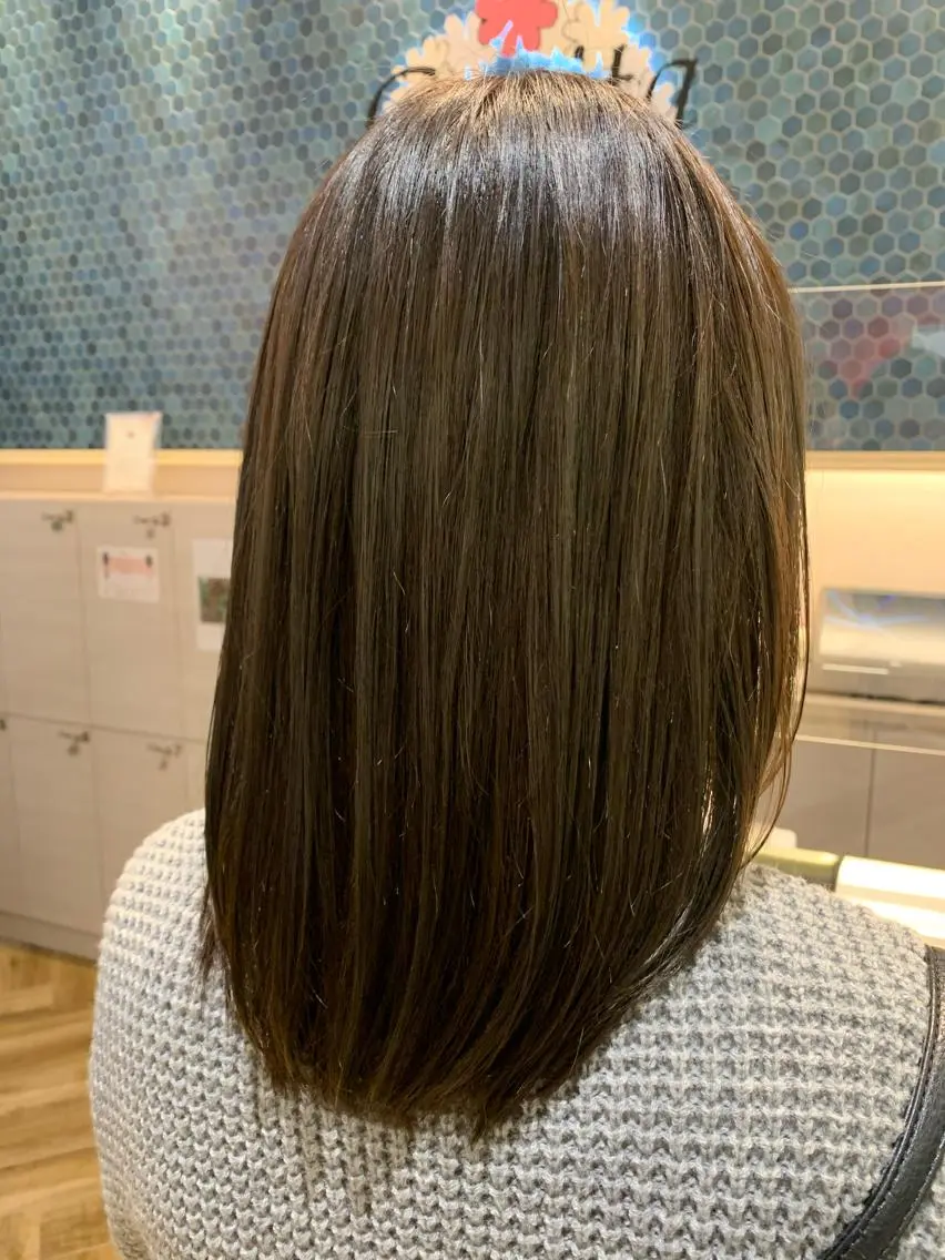 ミディアム カラー ＊ボブモデル＊ 清水菜穂香のヘアスタイル