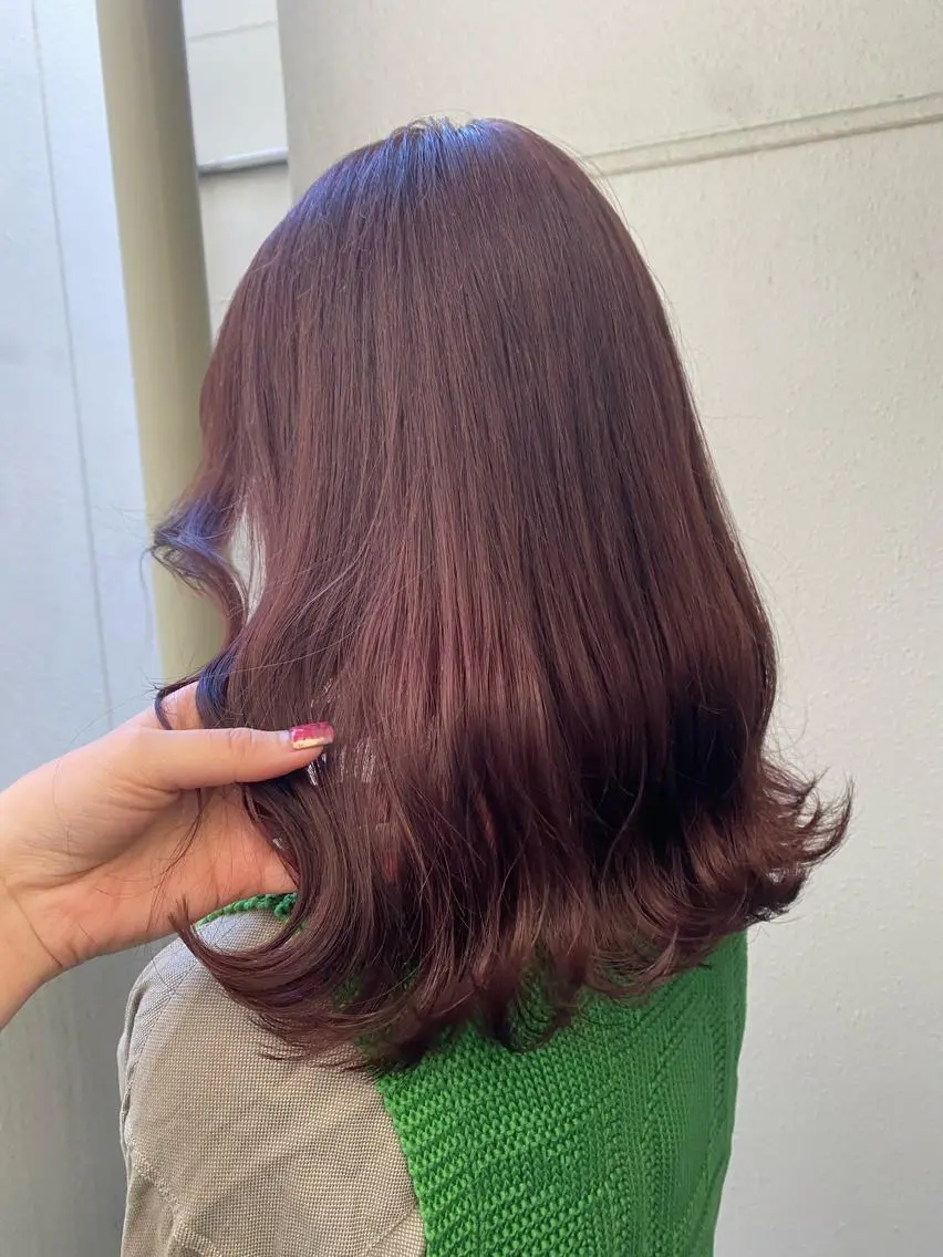 カラー ブリーチ ブラウンカラー 中村 彩夏のヘアスタイル
