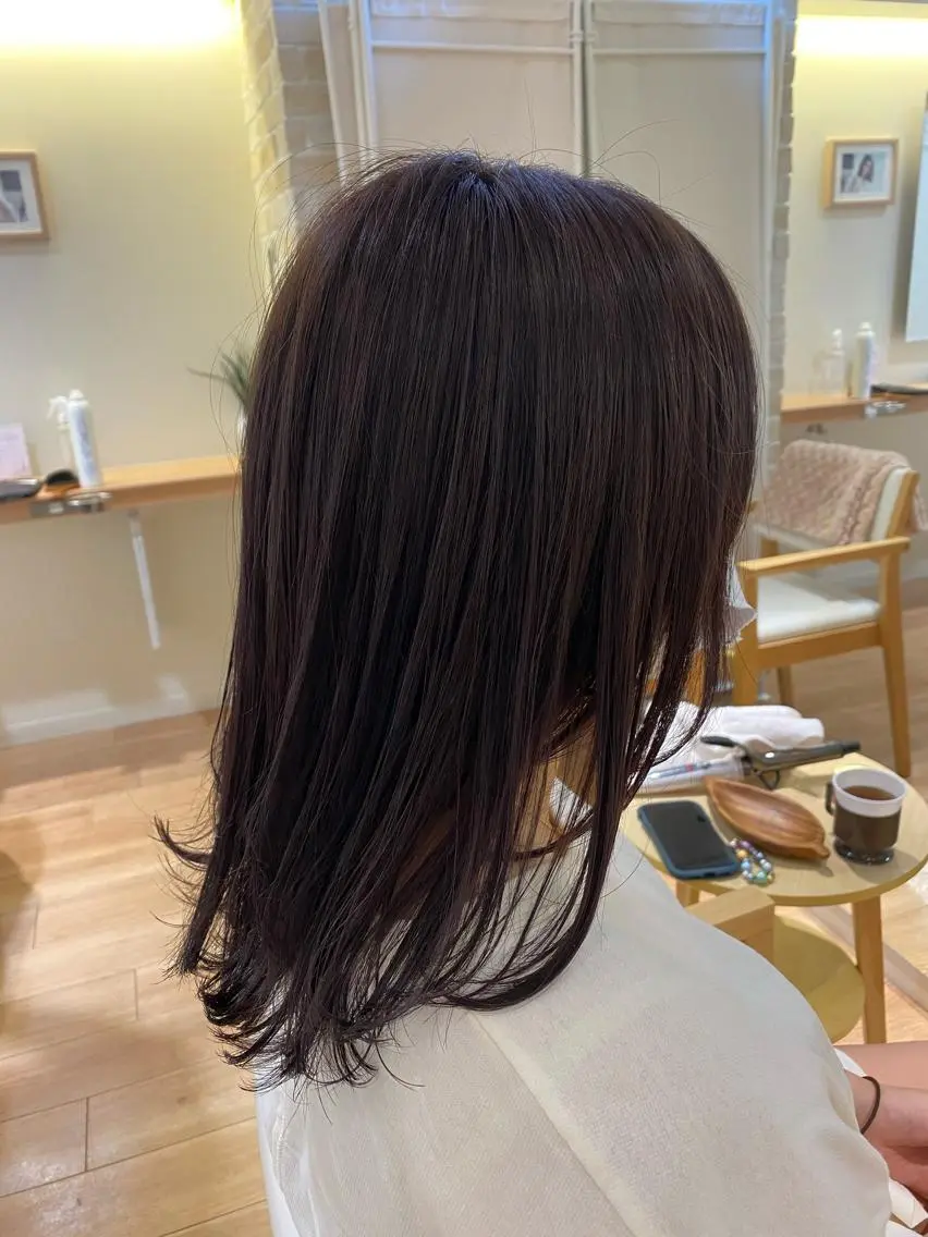 ミディアム ハイトーンエフェクト ブリーチいち丸のヘアスタイル