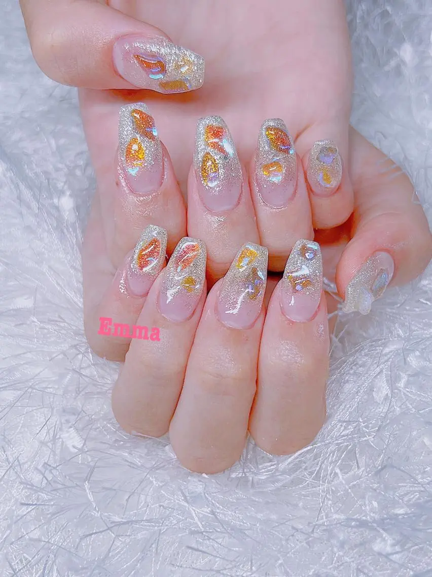 ネイル 長さ出し シンプルネイル ネイルチップ ISA_ BELLAのネイルデザイン