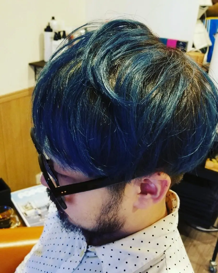ショート メンズ カラー メンズバレイヤージュ メンズパーマ アディクシーカラー バレイヤージュ イルミナカラー ヘアカラー spa hair ark 富井直美のヘアスタイル