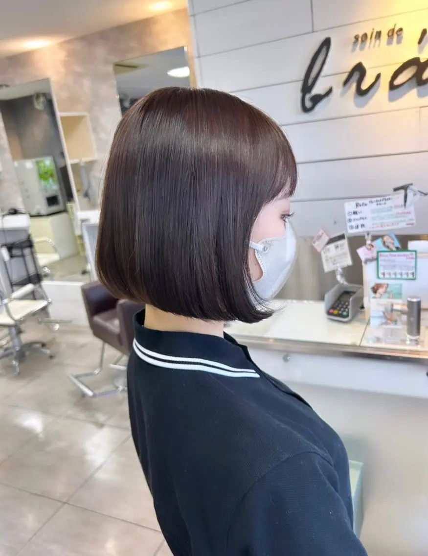 ショート ボブ カット ヘアカラー レイヤー/艶髪カラー 森本くるみのヘアスタイル