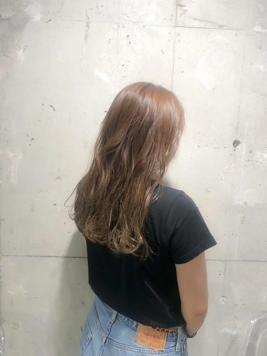 ロング カラー パーマ ヘアアレンジ メンズ キッズ ネイル メンズハイライト ベージュカラー ハイライトカラー 外国人風カラー ハイライト 当日予約⭕️ Rene’のヘアスタイル
