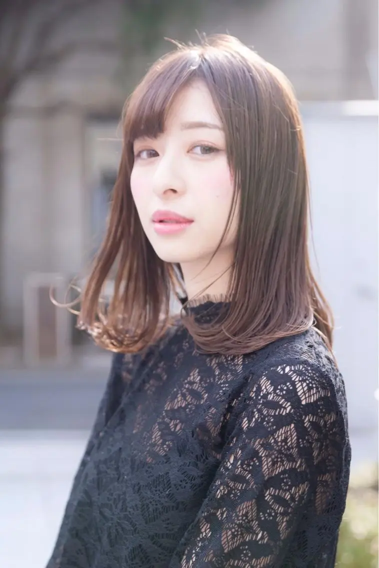 セミロング カラー カット トリートメント ヘッドスパ ヘアセット レイヤーカット/艶髪 🎀笠原 優花🎀のヘアスタイル