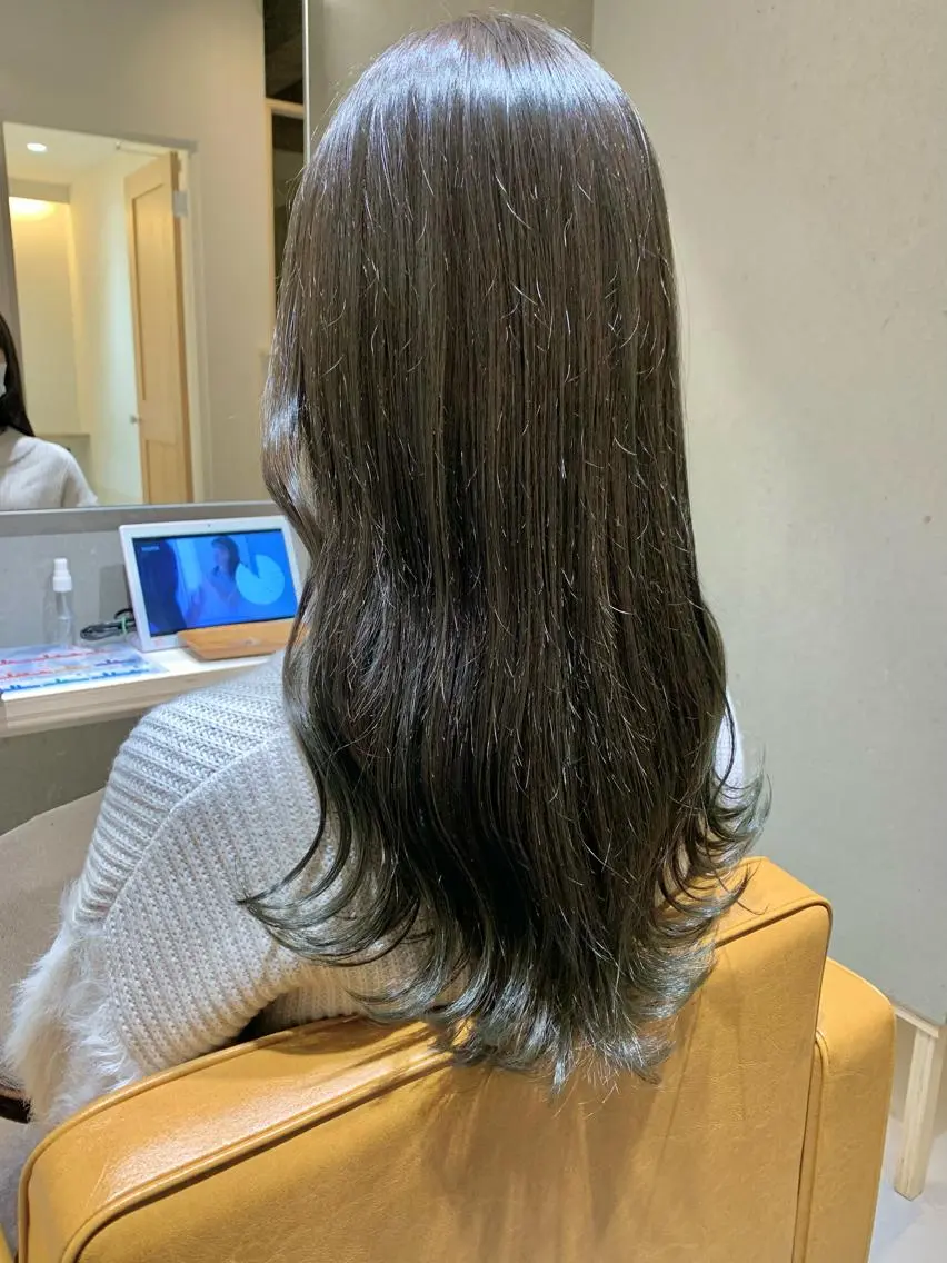 ロング カラー カット ヘアカラー 縮毛矯正×艶カラー /中村勇太のヘアスタイル