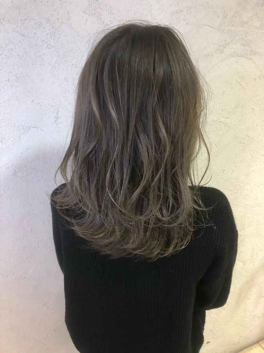 セミロング ヘアカラー トリートメント 當山 巧のヘアスタイル