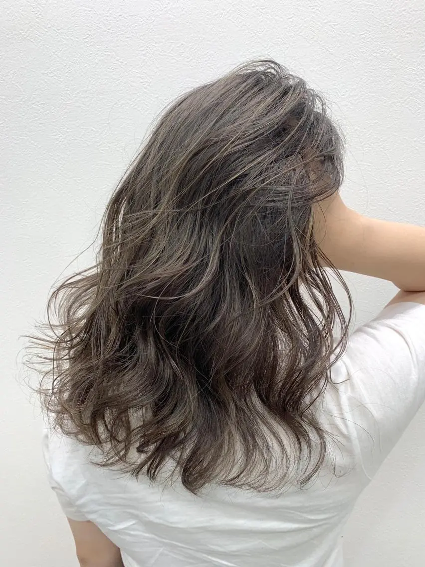 ロング カラー カット ヘアカラー トリートメント 酸性ストレート/ブリ ーチなし/中村 匠のヘアスタイル