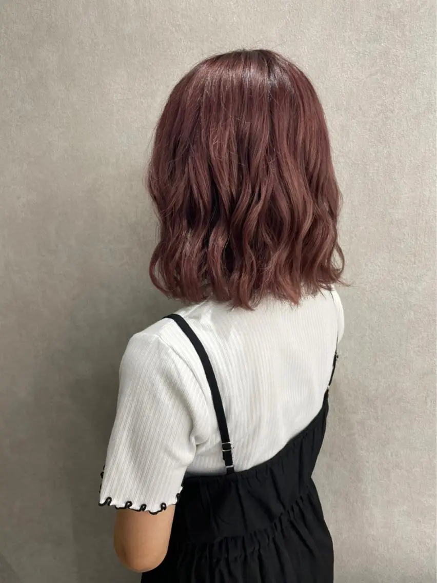 ミディアム カラー 武井　弘希 ブリーチなしカラー✨のヘアスタイル