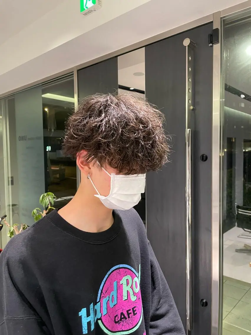 パーマ メンズ カット パーマ トリートメント 優真/難波で 1番パーマが上手いのヘアスタイル