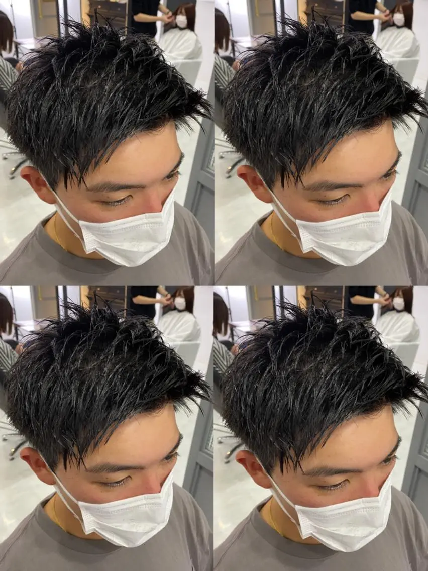 ショート カラー パーマ ヘアアレンジ メンズ 🔥メンズパーマ 特化 渡辺一翔のヘアスタイル