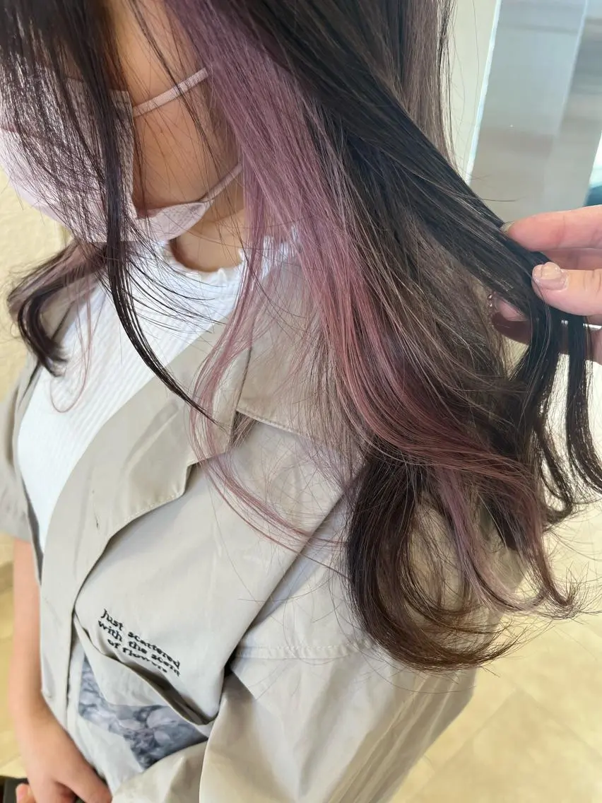 ミディアム カラー 暖色/ブリーチカラー 🎀 M i k uのヘアスタイル