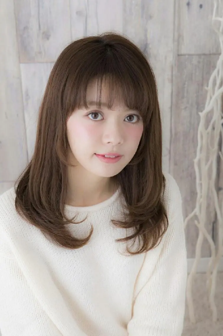 セミロング ロング カラー ショート ミディアム パーマ ロング Memoriese 表参道のヘアスタイル