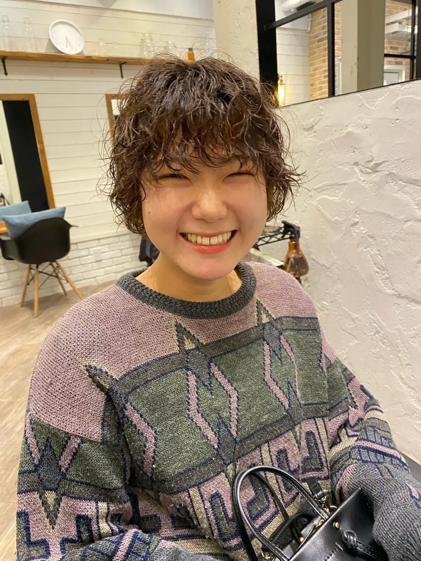 ショート パーマ 🌸透明感艶 カラー🌸Yuukiのヘアスタイル