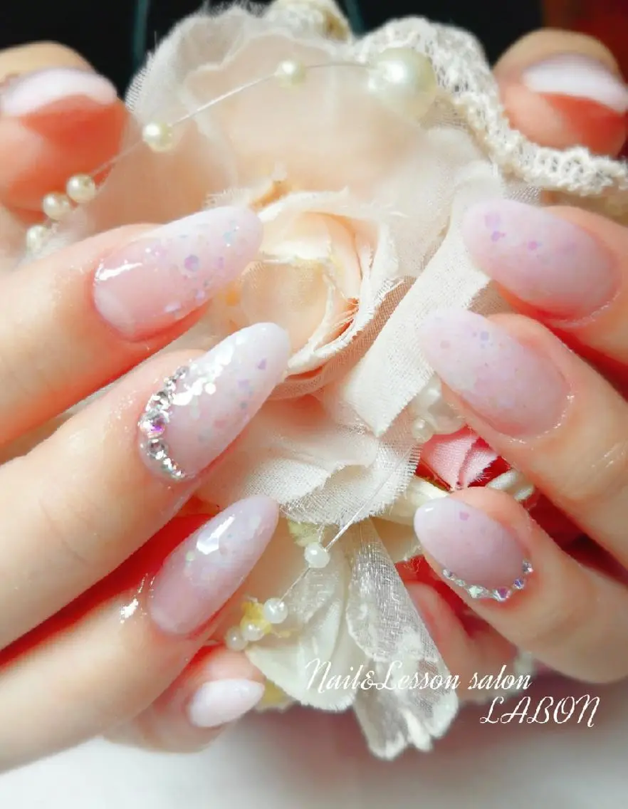 ネイル ラメ(グリッター) スカルプネイル Nail salon LABONのネイルデザイン