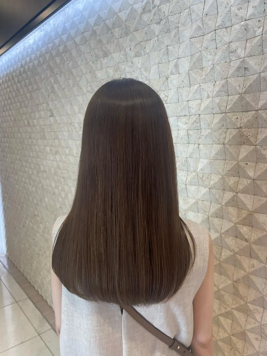 ロング パーマ ハイライト 豊中/髪質改善/ レイヤーカットミヅキのヘアスタイル