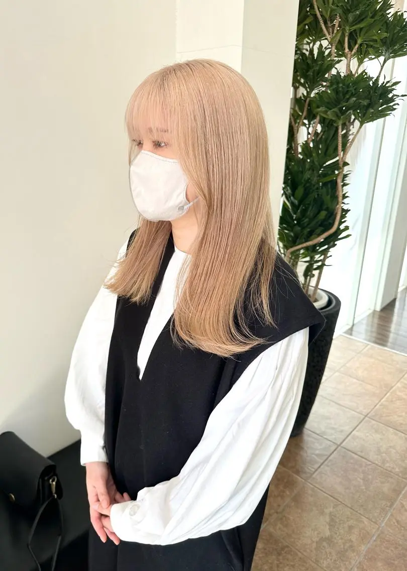 ロング カラー ヘアカラー トリートメント ダメージレスブリーチ HIROSHIのヘアスタイル