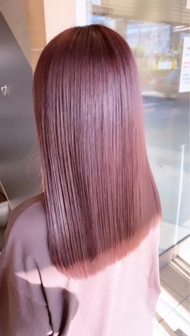 ロング カラー ヘアアレンジ ネイル マツエク・マツパ ピンクカラー カラーマツエク ピンク カット ヘアカラー トリートメント ブリーチ特化 / share 元太のヘアスタイル