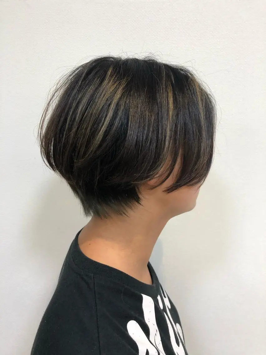ショート カラー パーマ ヘアアレンジ ❣️倉敷❣️美髪 カラー能登一成のヘアスタイル