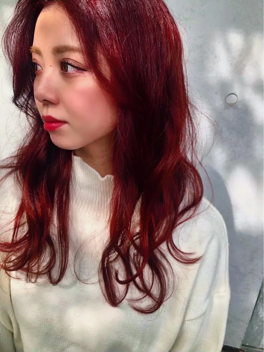 セミロング カラー 韓国風ヘア カット ヘアカラー トリートメント hisano / ハイトーン・透明感のヘアスタイル
