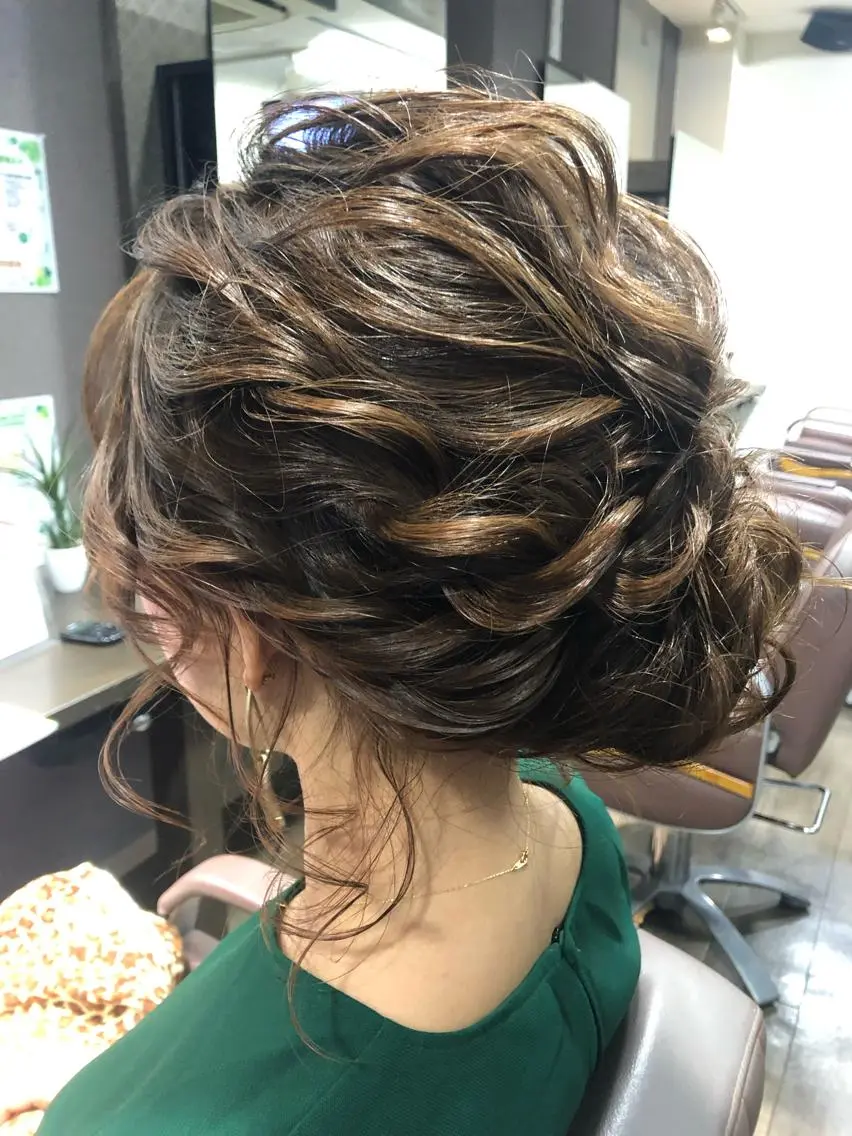 ミディアム ヘアアレンジ ヘアセット pep natsumiのヘアスタイル