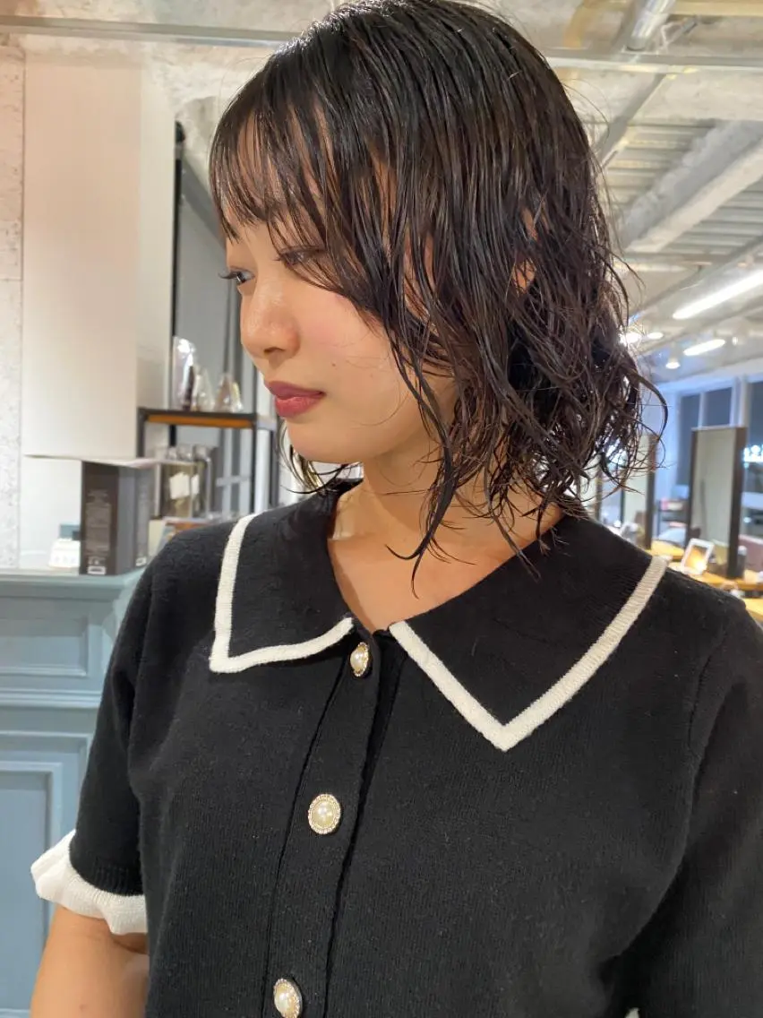 ミディアム パーマ KOOKI スティードトーキョーのヘアスタイル