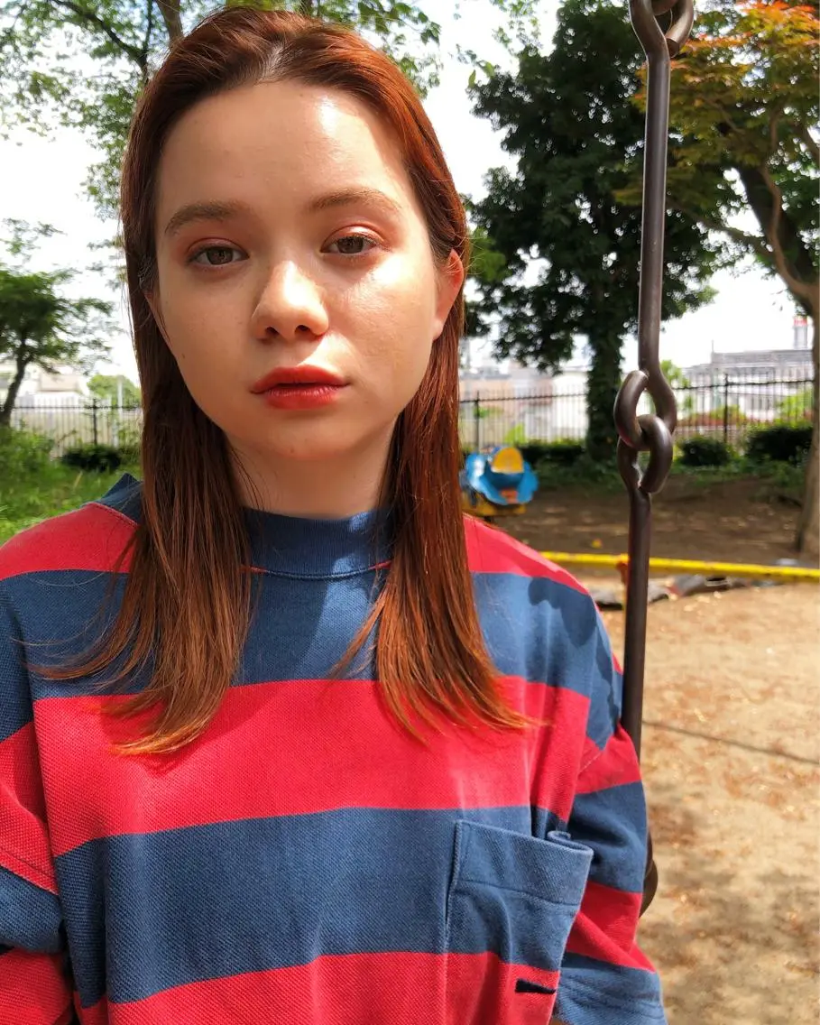 ロング カラー 顔周りレイヤーカット ブリーチminamiのヘアスタイル