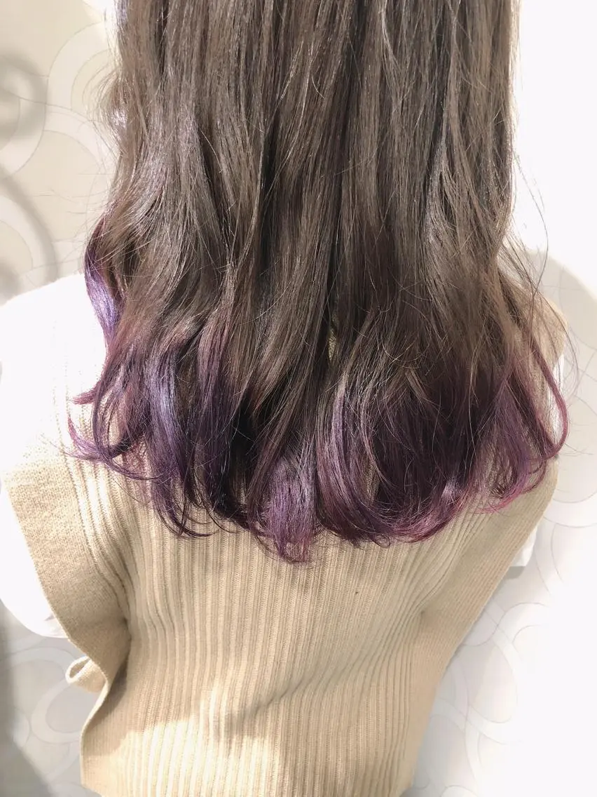 セミロング カラー ブリーチ グラデーションカラー 艶髪 ♡Tomiyaのヘアスタイル