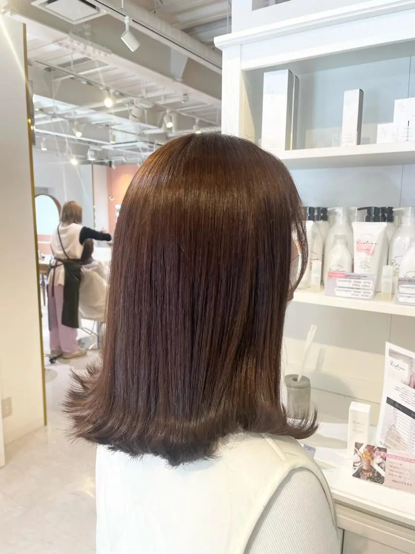ミディアム カラー ヘアカラー 和田 真依のヘアスタイル