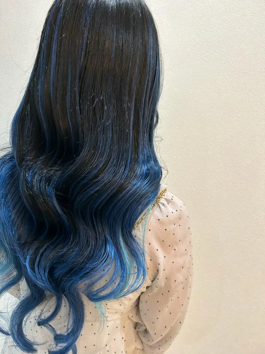 ロング ヘアカラー エクステ 🩵ララモアナ nazu🩵のヘアスタイル