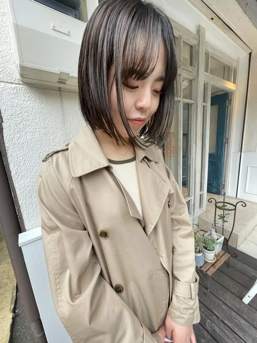 ショート カラー 🙃 透明感カラー/ボブのヘアスタイル