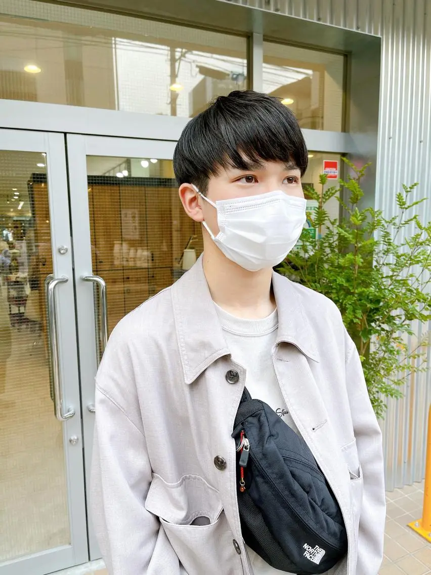 ショート パーマ メンズ マッシュ カット ヘアカラー パーマ 縮毛矯正 トリートメント メンズパーマ タカキリョウのヘアスタイル