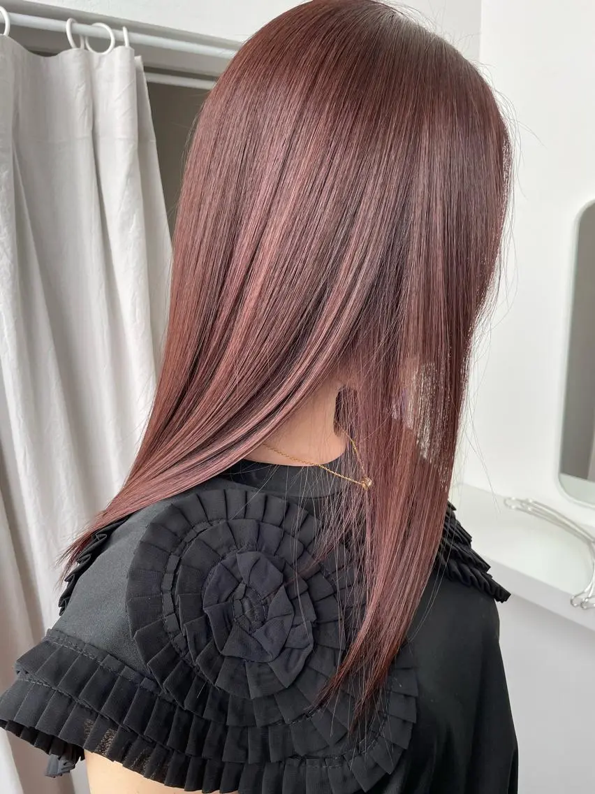 ロング カラー カット ヘアカラー トリートメント 👑髪質改善カラー 中垣斗希のヘアスタイル