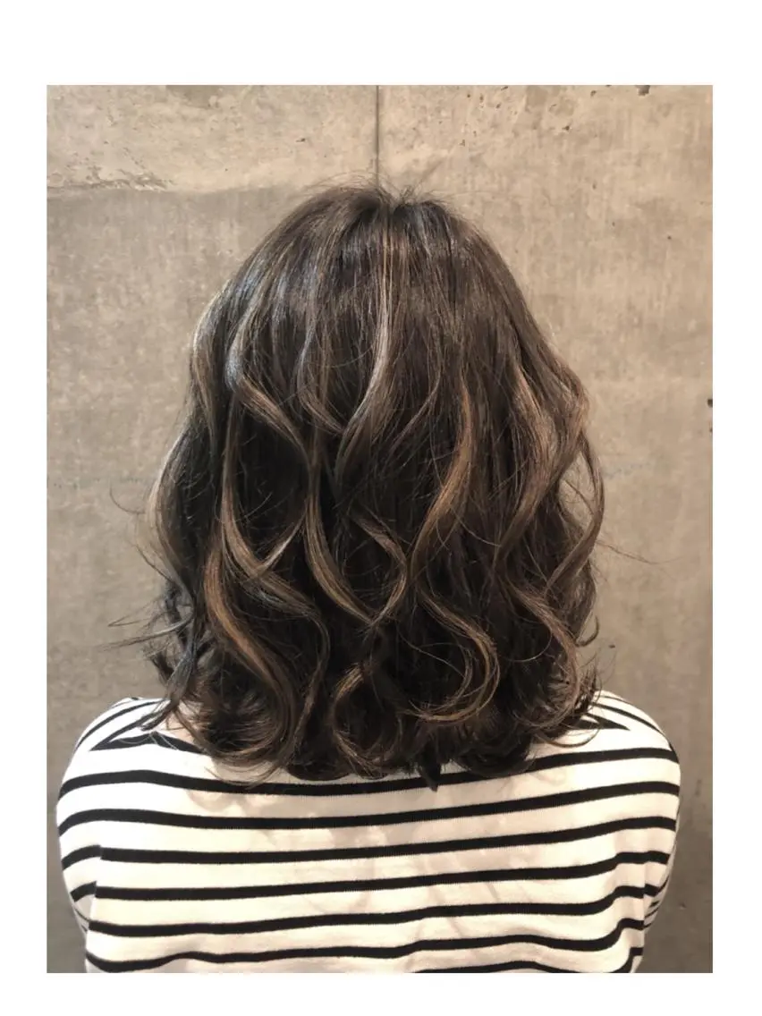 ミディアム カラー ハイライトカラー ハイライト ヘアカラー トリートメント 萩原 凌✄﻿のヘアスタイル