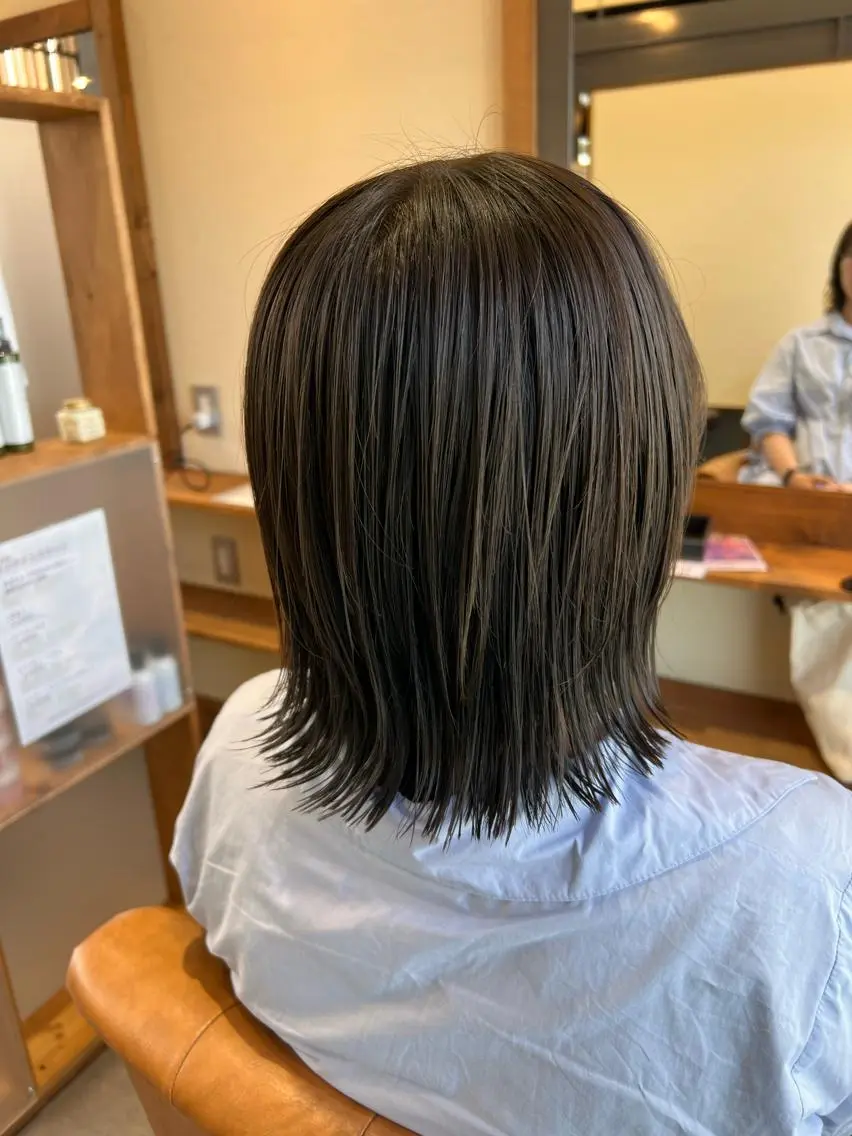 ミディアム 外ハネヘア 田中 真理のヘアスタイル