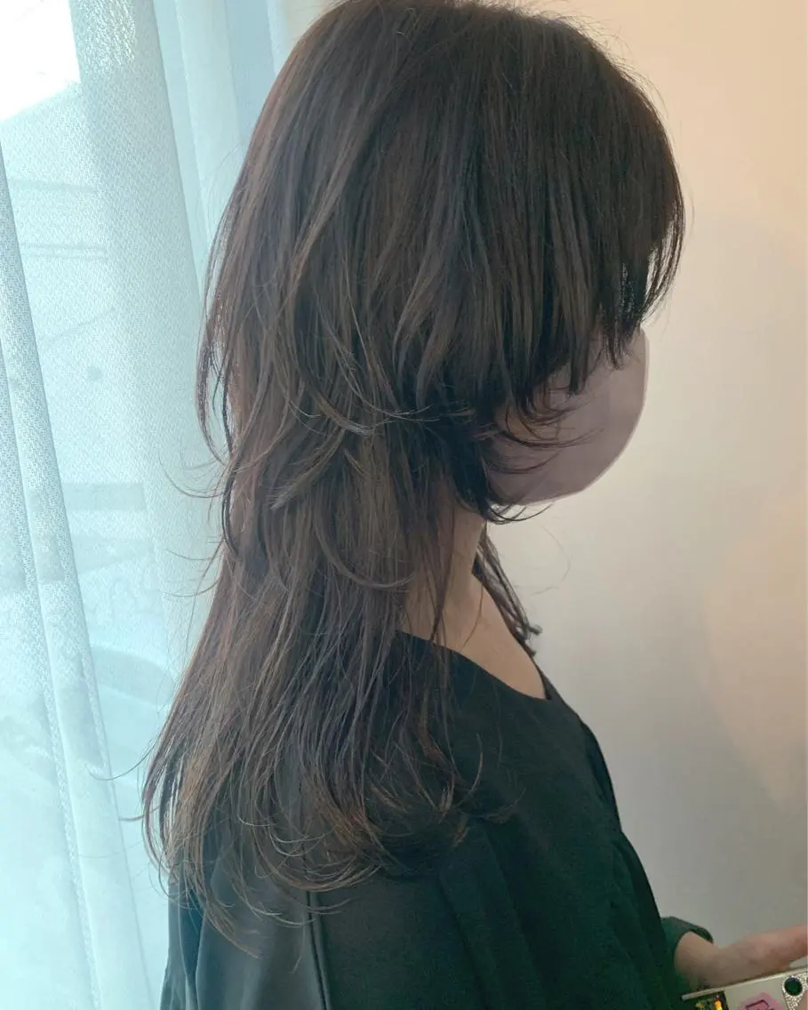 ロング カラー ウルフカット カット トリートメント hubhair レイヤー/透明感のヘアスタイル