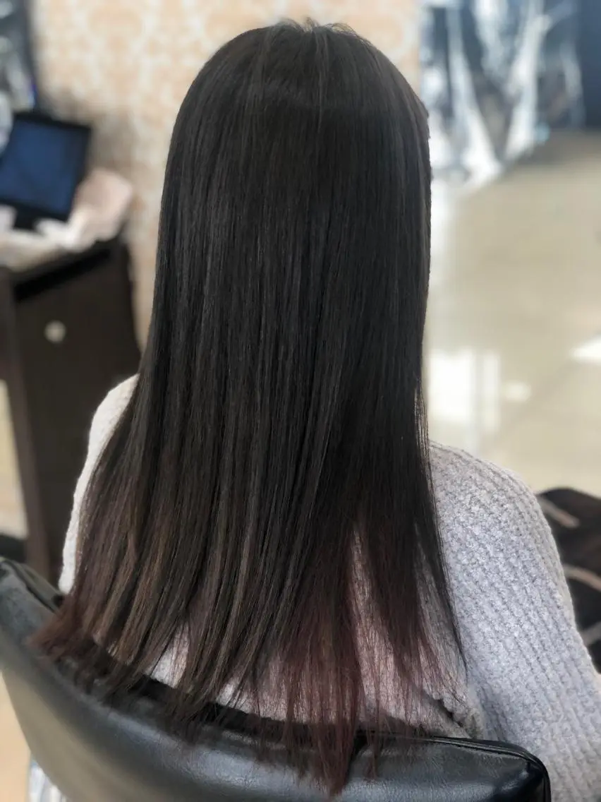 ロング カラー ブリーチ インナーカラー ブリーチなしカラー 嶌田 沙紀のヘアスタイル
