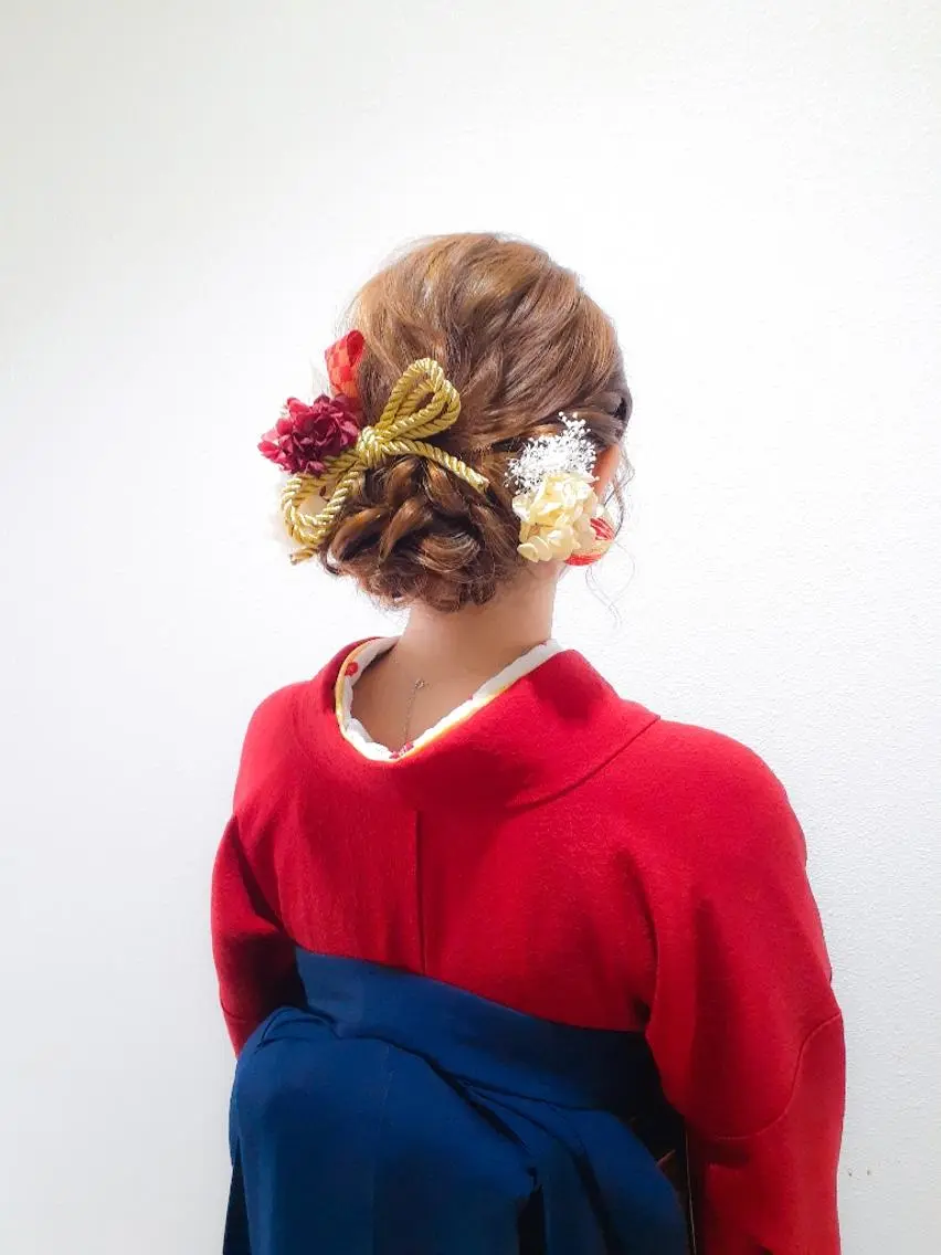 ヘアアレンジ ロング 着付け Hair&Make  Delight*のヘアスタイル