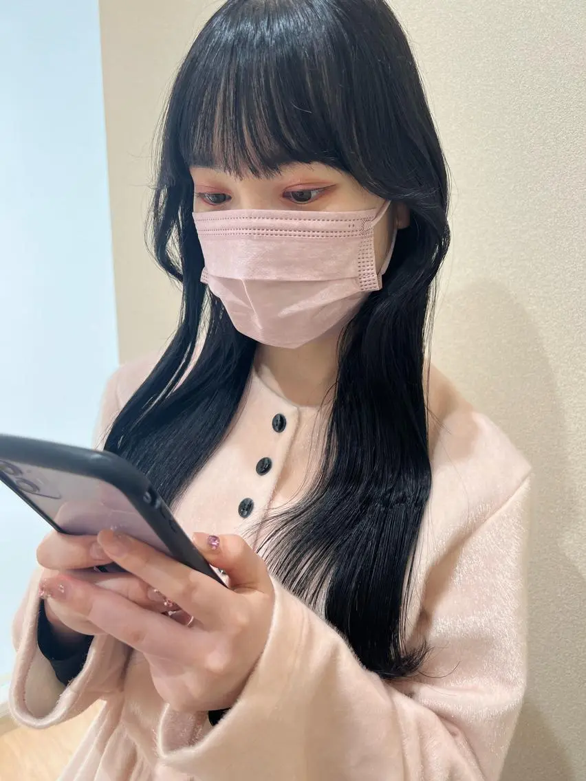 カラー 黒髪 ブルーカラー ブルーブラック 外国人対応 佐久間のヘアスタイル