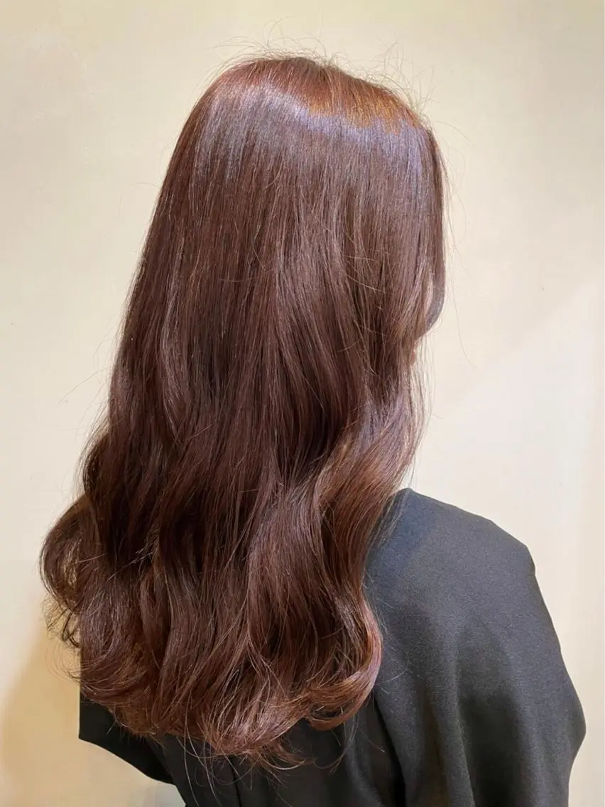 セミロング カラー パーマ ヘアアレンジ ベージュカラー ハイライトカラー ピンクカラー ピンクベージュ ハイライト ARISA 学芸大学/海外ヘアのヘアスタイル