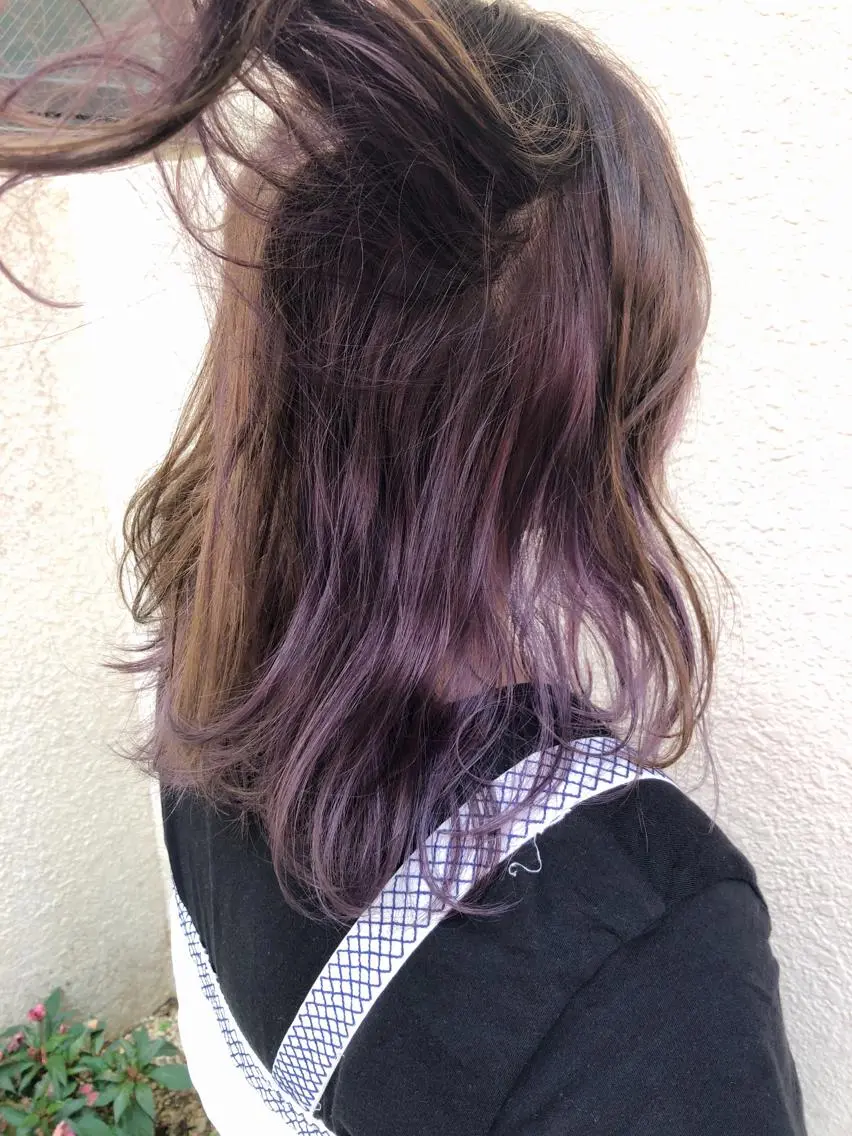 ミディアム カラー パーマ ヘアアレンジ 【白髪ぼかし 専門GBG】自由が丘のヘアスタイル
