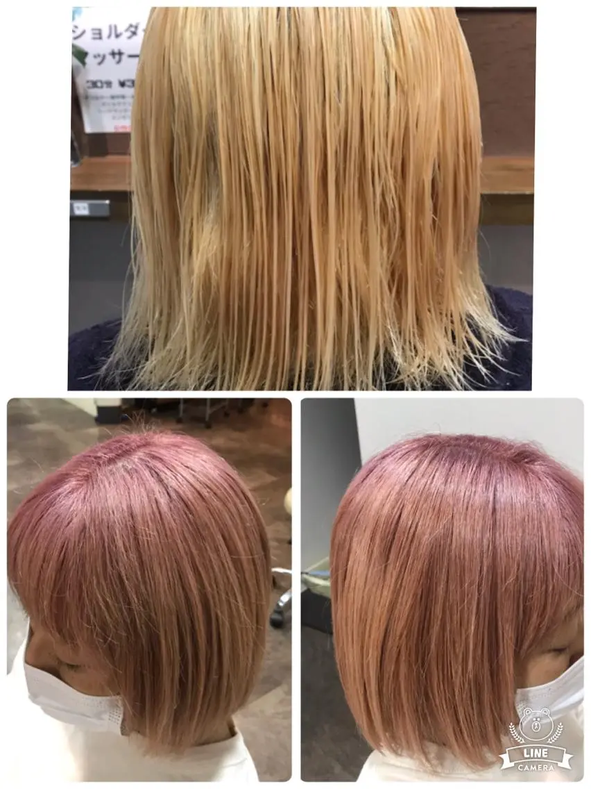 ミディアム カラー ダブルカラー LiBra Mikiのヘアスタイル
