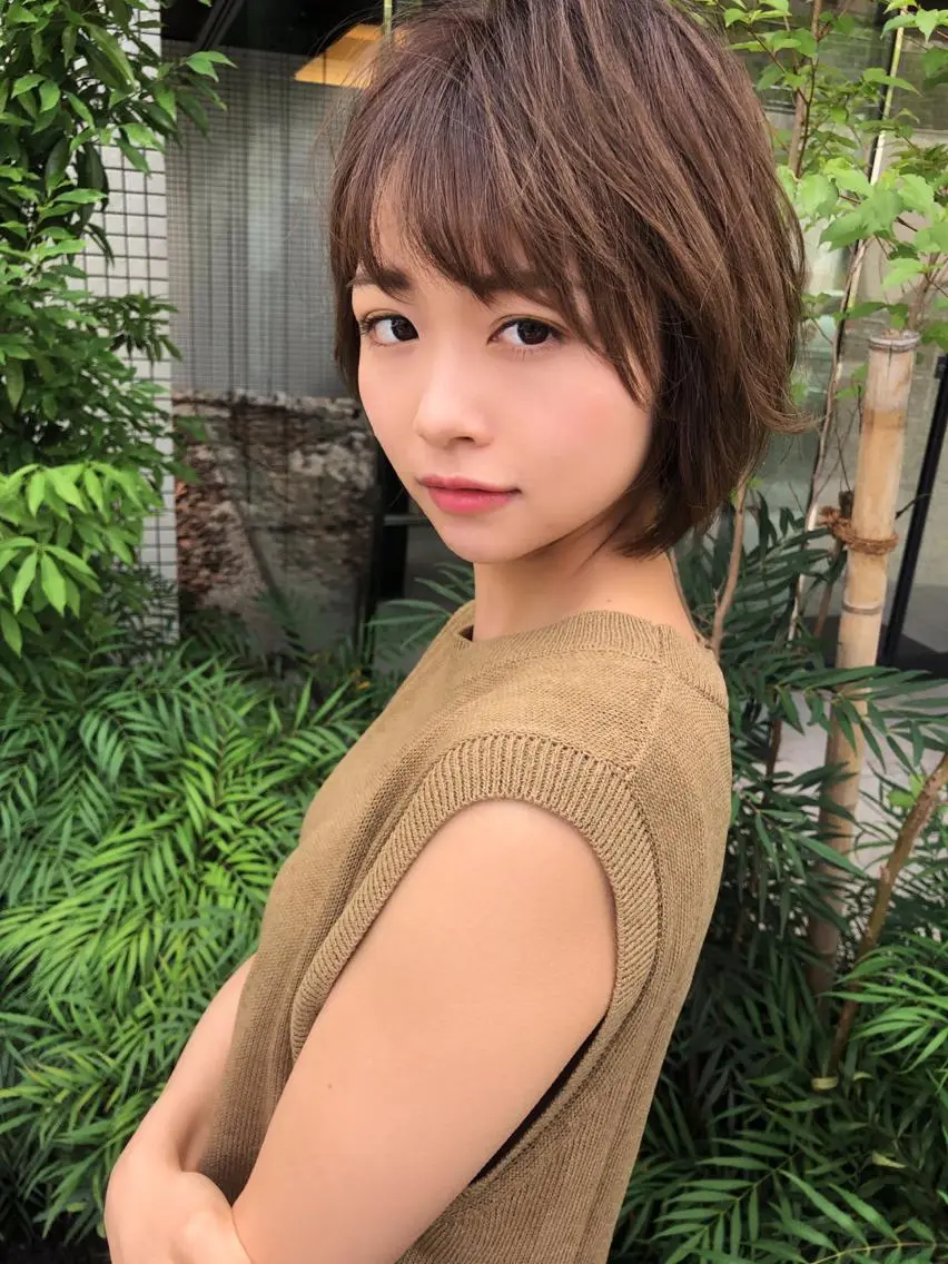 ショート カット ヘアカラー トリートメント ✨色持ちの良い艶 カラー✨蟹江真世のヘアスタイル