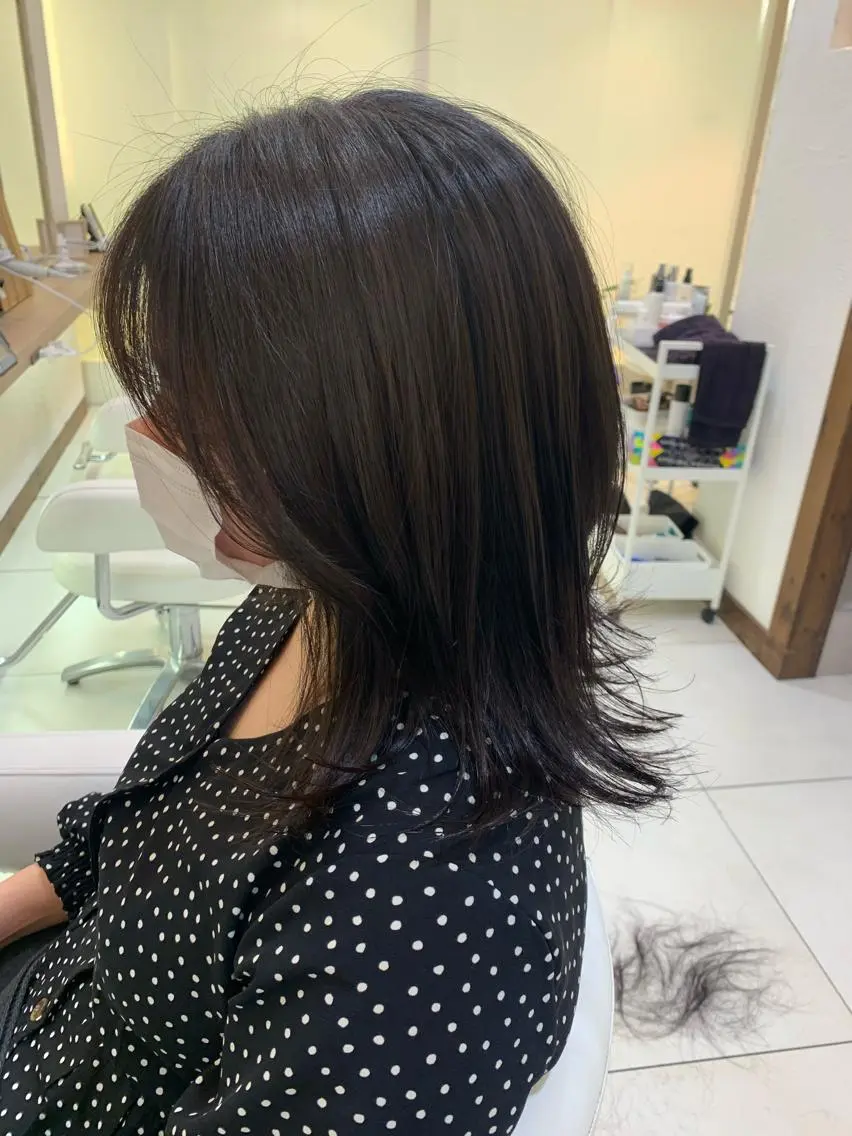 ミディアム 似合わせカラー/艶 髪質改善/ヨシザキのヘアスタイル