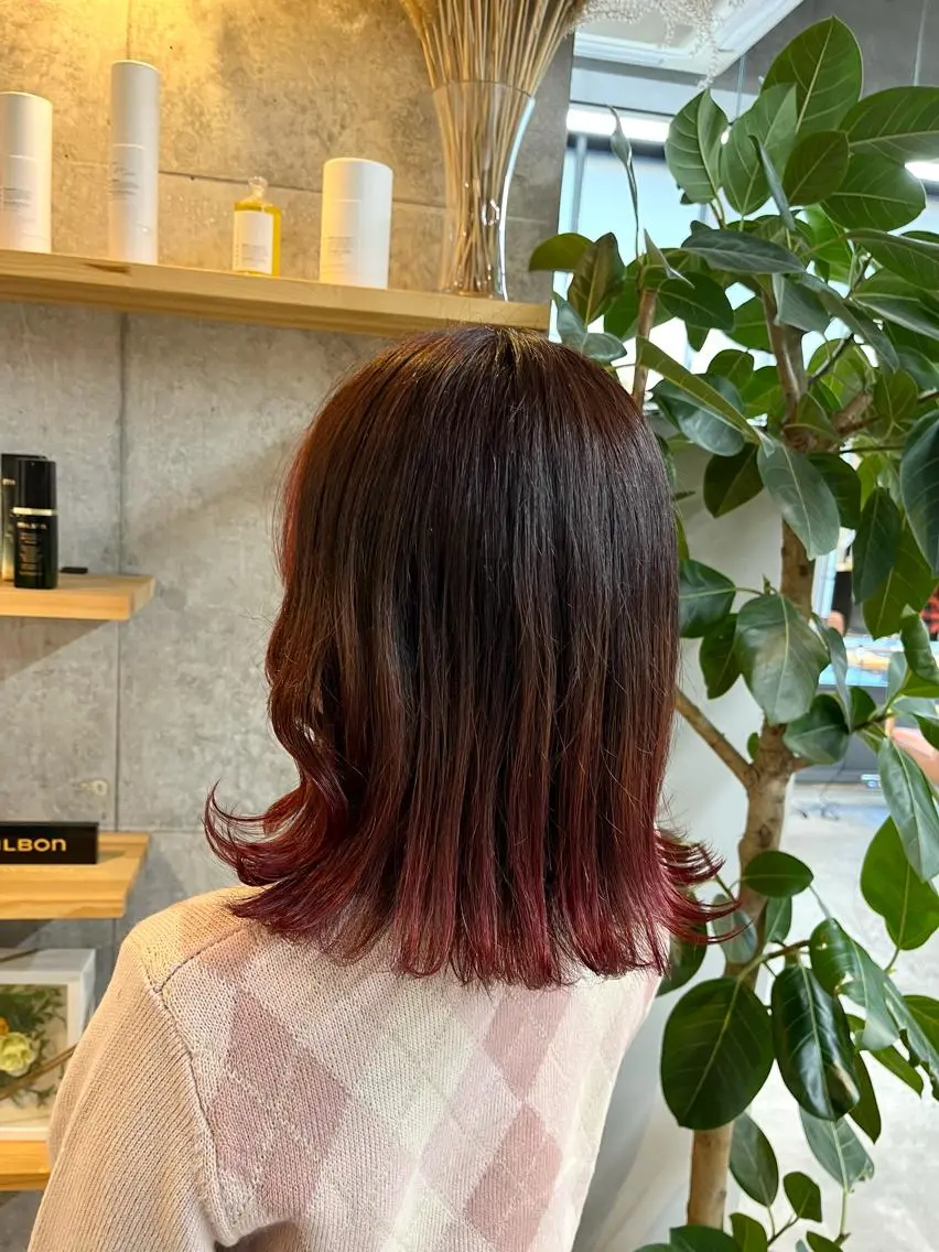 ミディアム カラー ヘアカラー ハイトーンカラ ー/小川のヘアスタイル