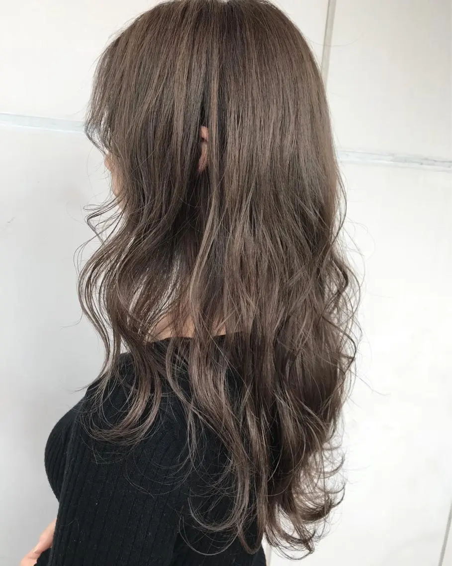 ロング カラー ヘアカラー トリートメント 髪質改善will hairdesignのヘアスタイル