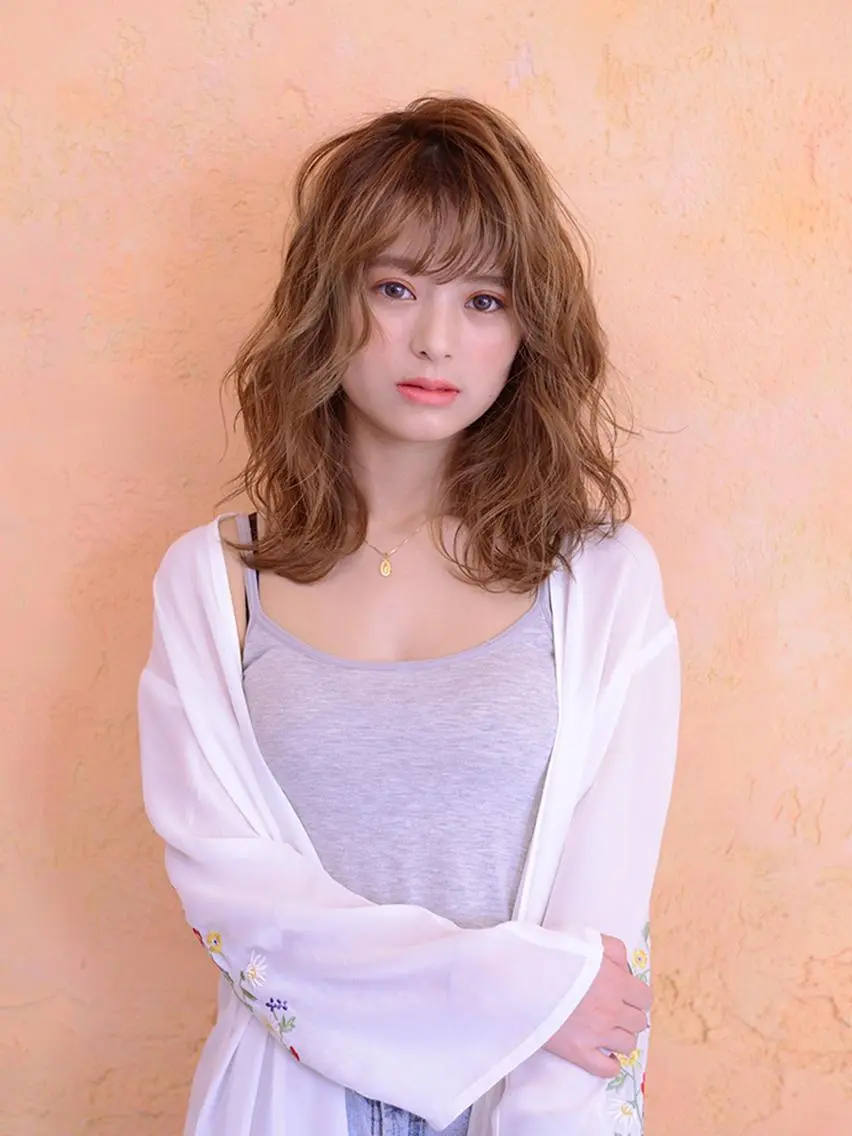 セミロング カラー パーマ ⭐️髪質改善⭐️ フジヒサゴウタのヘアスタイル